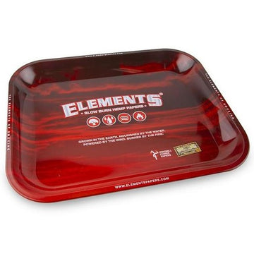 Elements Red Rolling Tray - Large