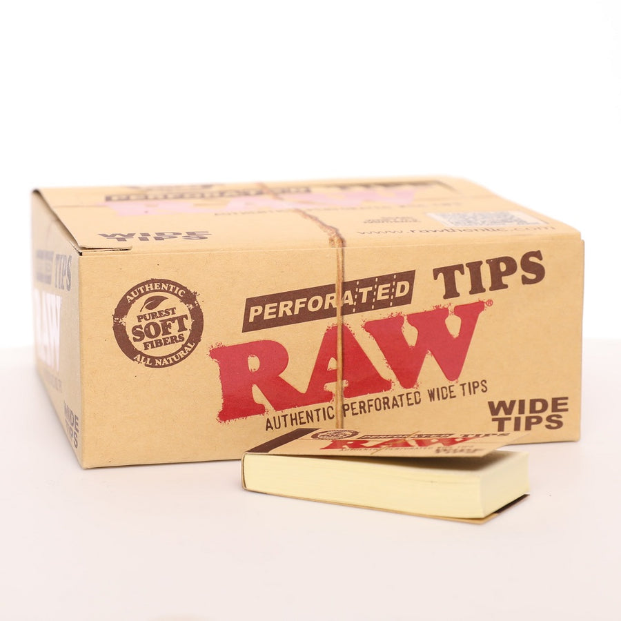 Raw Natural Perforated Wide Rolling Tips