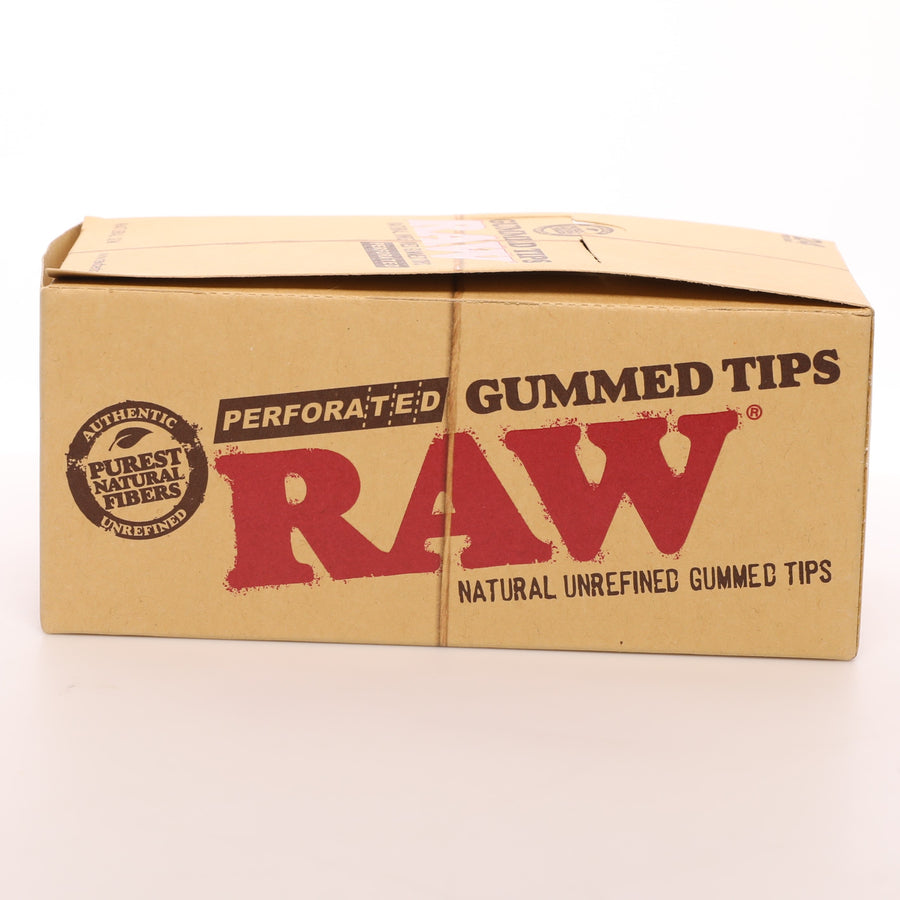 Raw Natural Gummed and Perforated Rolling Tips