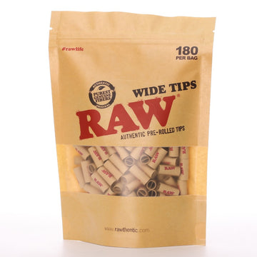 Raw Wide Pre-Rolled Tips - Qty 180