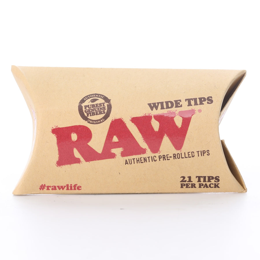 Raw Wide Pre-Rolled Tips - Qty 21