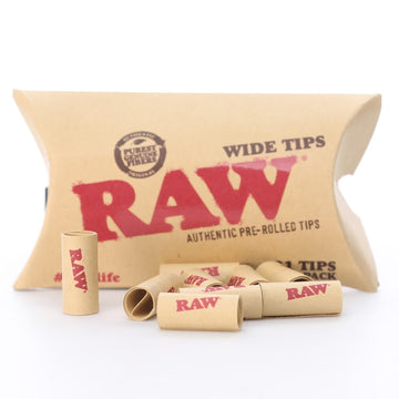 Raw Wide Pre-Rolled Tips - Qty 21
