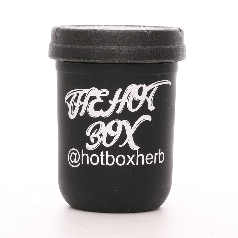 The Hot Box Re:stash 8oz jar with Re:vider
