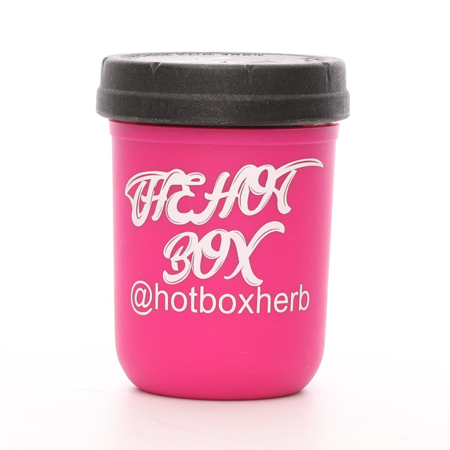 The Hot Box Re:stash 8oz jar with Re:vider