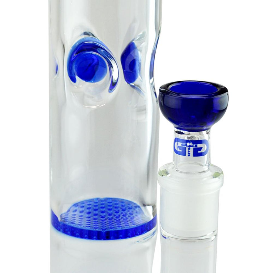 Grace Glass Straight Tube Bong with Double Honeycomb Percs